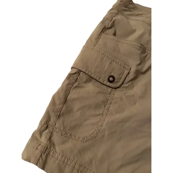 Eddie Bauer Cargo Shorts Womens 14 Outdoor Hiking Casual Stretch Mid Rise Khaki - Picture 3 of 10